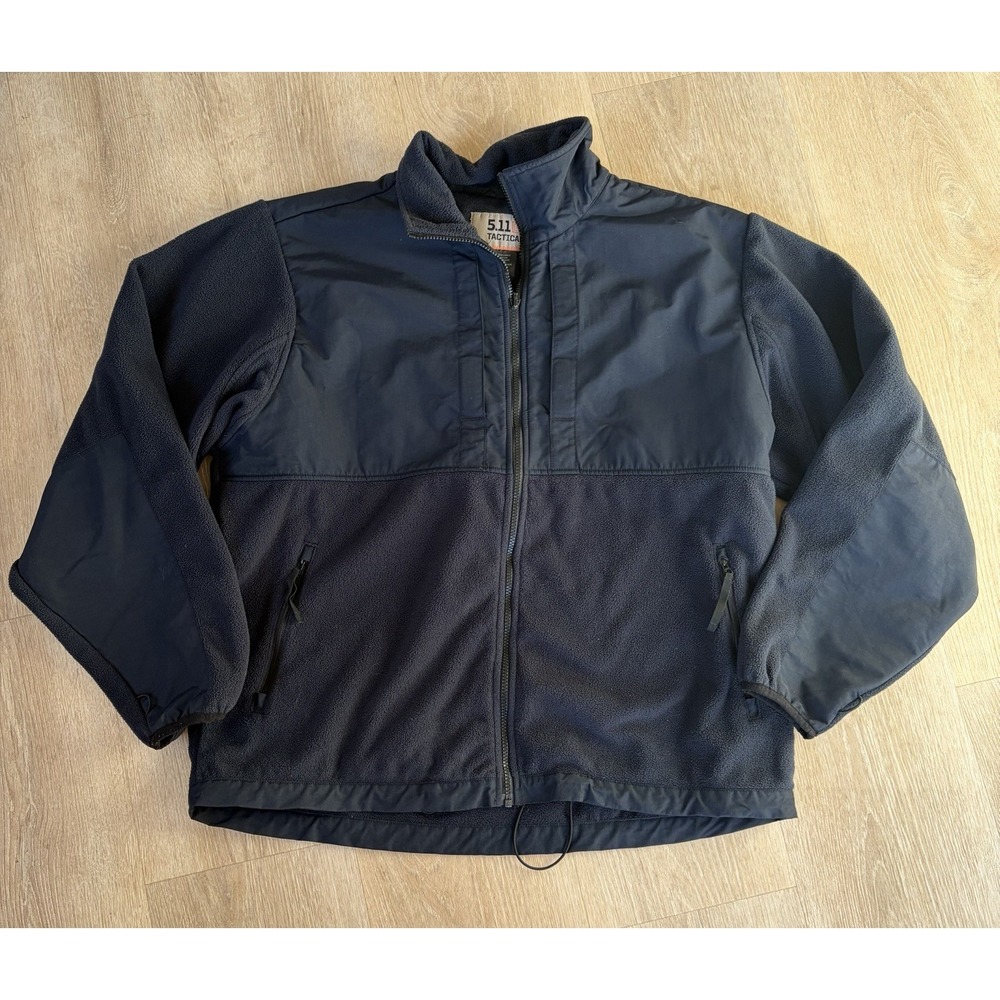 5.11 Tactical Fleece Jacket Mens XL Navy Zip Front Duty‎ Work Police EMS